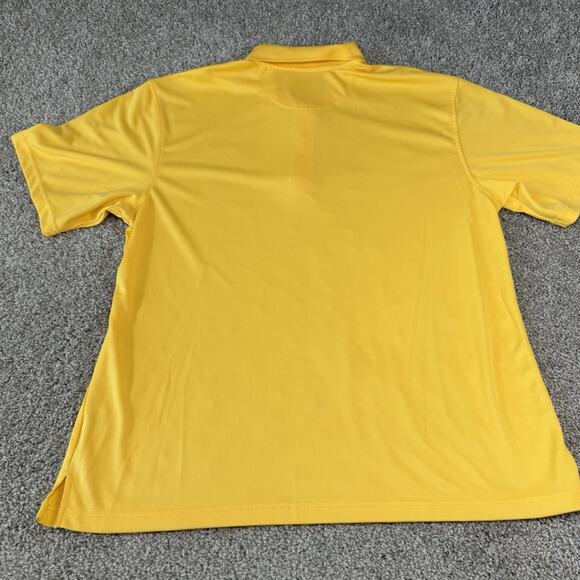 George Polo Shirt Men's XLarge Yellow with Geometric Pattern 100%v Polyester - Picture 4 of 7